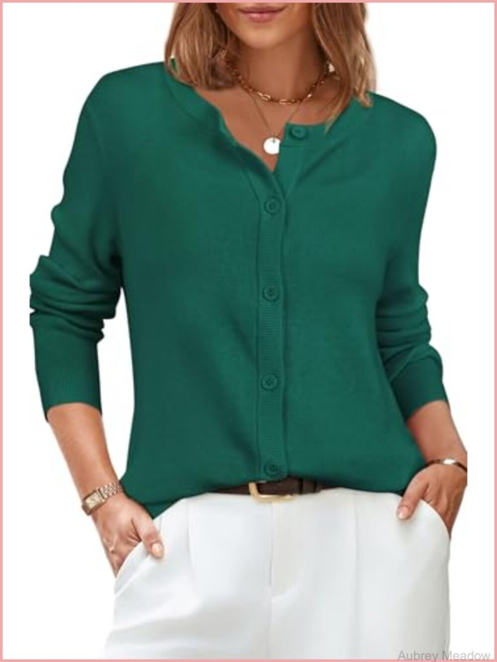 Wool Blend Button Down Cardigan Sweater Long Sleeve Business Casual